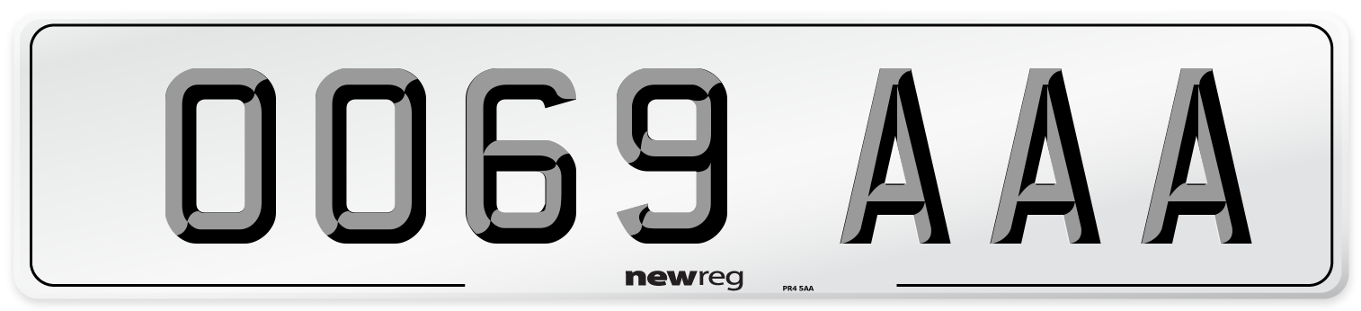 OO69 AAA Number Plate from New Reg